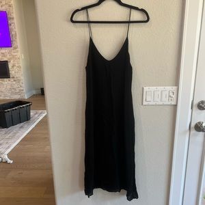 Reformation Black Midi Slip Dress